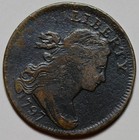 1797 Draped Bust Large Cent  Reverse 97  Stems  M Over E  s-128   1c Copper Coin