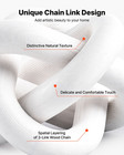 Wood Chain Link Decor  3 Link  Hand Carved Wooden Knot Decor  White