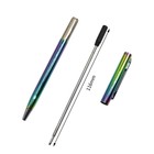 2pcs set Colorful Rainbow Ballpoint Pen Stainless Steel Metal Stationery Pen New