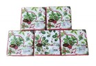 Caspari Holly Toss Ivory Paper Cocktail Napkins Lot Of Five  New Sealed