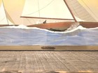 Signed Leon Haffner French Maritime Sailboat Seascape Gouache Stencil Pochoir 