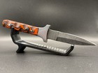 Beautiful Handmade Damascus Steel Fixed Blade Dagger Boot Knife   Sheath