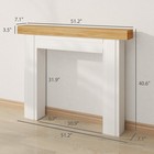 Modern Fireplace Mantel  Fireplace Surround With Leg  Natural Wood