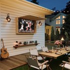 Outdoor Tv Enclosure Tv Cover With Adjustable Mount Fold-up Door For 44-55 In Tv
