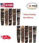 10-pack Temporary Tattoo Sleeves Body Art Cooling Fake Slip On Arm Sun Protector
