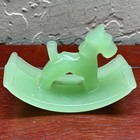Vintage Jadeite Ink Blotter Scottish Terrier Scottie Dog Rocking Horse