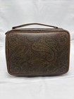 Vintage Brown Paisley Leather Bible Case Cover With The New American Bible