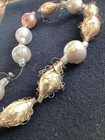 Vintage Silver Mercury Glass Large Bead Christmas Tree Garland Approx 22    Long