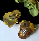 Vintage 80s Colorful Chunky Plastic Beaded Earrings Clip On Retro