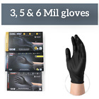 First Glove Black Nitrile Disposable Gloves Powder Latex Free 3  5    6 Mil