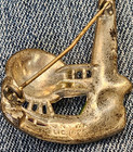 1939 Ny World s Fair  Brooch Pin Trylon Perisphere New York  Glittery Shiney 30s