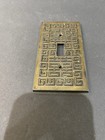 Vintage Brass Single Gang Switch Cover Plate Key Design