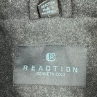 Reaction Kenneth Cole Men Charcoal Wool Blend Zip Up Jacket Size Large Coat