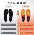 Gtbriter Heated Insoles Rechargeable W remote   3 Heating Levels-large  10-11  