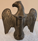 Vintage Cast Gold-finish American Eagle Flagpole Topper   Finial 5  H 5  W