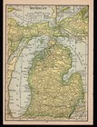 1920 Antique Map Of Michigan State Map Gallery Wall Decor  Smap 1175