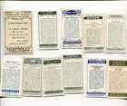 11 Mixed English Cigarette Collector Cards Vintage Tobacco Lot
