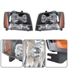For 2007-2014 Chevy Avalanche Tahoe Suburban Amber Corner Halogen Headlights