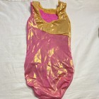 Gk Elite Girls  Pink Sleeveless Gymnastics Leotard Size L Leotards   Unitards