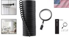 Luxury 2  Metal Curtain Rings With Easy Glide Inserts - 18 Count In Satin Black