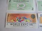 Huge Wholesale Lot - 2 000 1988 Australia World Expo Notes  2 -  5 - 2 Bundles 