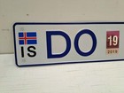 Iceland License Plate - Do658 - Icelandic - Authentic Used Plate