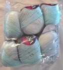 Mj s Off The Hook Designs Rare Old Town Sweater Crochet Kit Xs-2x Blue Yarn Vtg