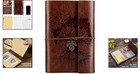 A5 Brown Leather Writing Journal - Refillable Travel Diary With Storage Pockets