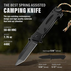 Spring Assisted Tactical Pocket Folding Knife 3 5  Tanto Blade Tactical Knife