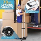 Folding Aluminium Cart Hand Truck Dolly Push Collapsible Trolley Luggage Wheel