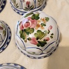 Vtg Bassano Abc Hand Painted Floral Jello Mold Decorative Wall Hanging Set Of 5 