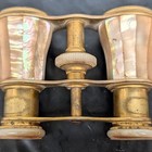 Lemaire Paris F r  Antique Opera Glasses Binoculars Brass Mother Of Pearl    