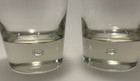 Set Of 2 Baileys Original Irish Cream Etched Logo Bubble Base Rocks Glasses