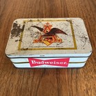 Vtg 1960s Budweiser Anheuser-busch Metal Tin Hinged Box A Logo Eagle 5x3x2  Htf
