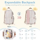Mommore Diaper Bag Backpack  Multi-pocket Large Diaper Bag Travel Backpack Fo   