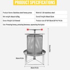 Beekeeping Honey Wax Presser Manual Honey Press Wax Machine 201 Stainless Steel