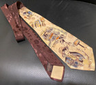 Outstanding Vintage Paris France 40s Wide Tie Silk Great Color As Is Brilliant  