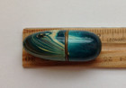 Antique Enamel Bullet Shaped Travel Sewing Kit Made Germany Thimble Thread Pin