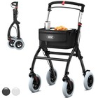 Narrow Rollator Walker For Seniors Small Spaces Indoor Foldable Lightweight Tray