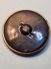 Antique Art Nouveau Extra Large Picture Button 2 5  Lady Portrait Flowers Copper