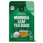 Organic Moringa Tea Bags - 100 Count  Caffeine Free  Eco-friendly  Resealable Pa