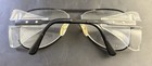 Vtg Bouton Z87 Rare Black Safety Glasses Side Shield 5 3 4 Aviator Style S3 4