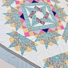 Handmade Originalwisteria Blossoms Cotton Patchwork Quilt Top topper 86x86 