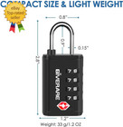 4 Pack Tsa Approved Travel Luggage Locks 4-digit  Open Alert Suitcase Combinatio