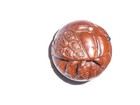 Hand Carved Round Boxwood Cicada Shank Button - Beautiful Cicada Bug Button