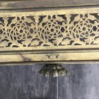 Victorian  Brass Claw Foot Fireplace Fender  42 Inch X 12inch