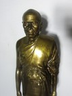 Antique 15 5  Thai Buddhist Bronze Bucha Sculpture Statue W  Engraved Prayers