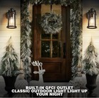 Dusk To Dawn Adjustable Motion Sensor Outdoor Porch Light With Gfci  With Outlet