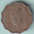 British India 1941 King George Vi One Anna Rare Nickel Coin