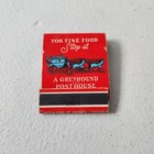 The Greyhound Post House Restaurant Usa Matchbook Full Vintage Red